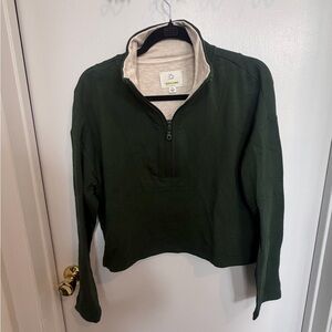 Green Quarter-Zip Pullover